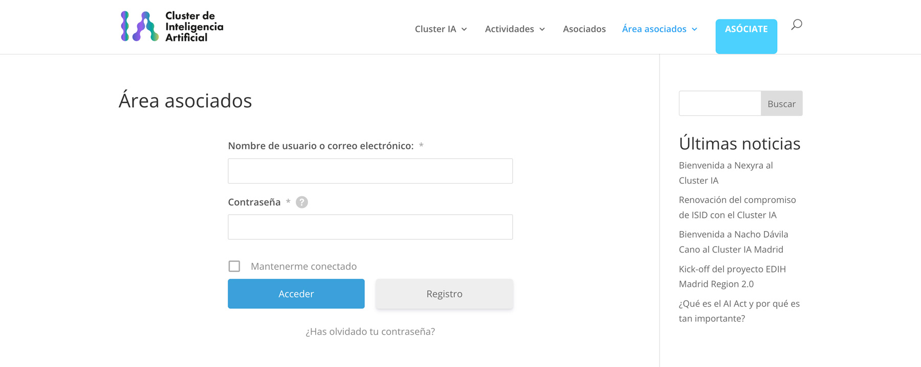 Advanced user profile management system built with Ultimate Member for the Artificial Intelligence Cluster of the Community of Madrid.